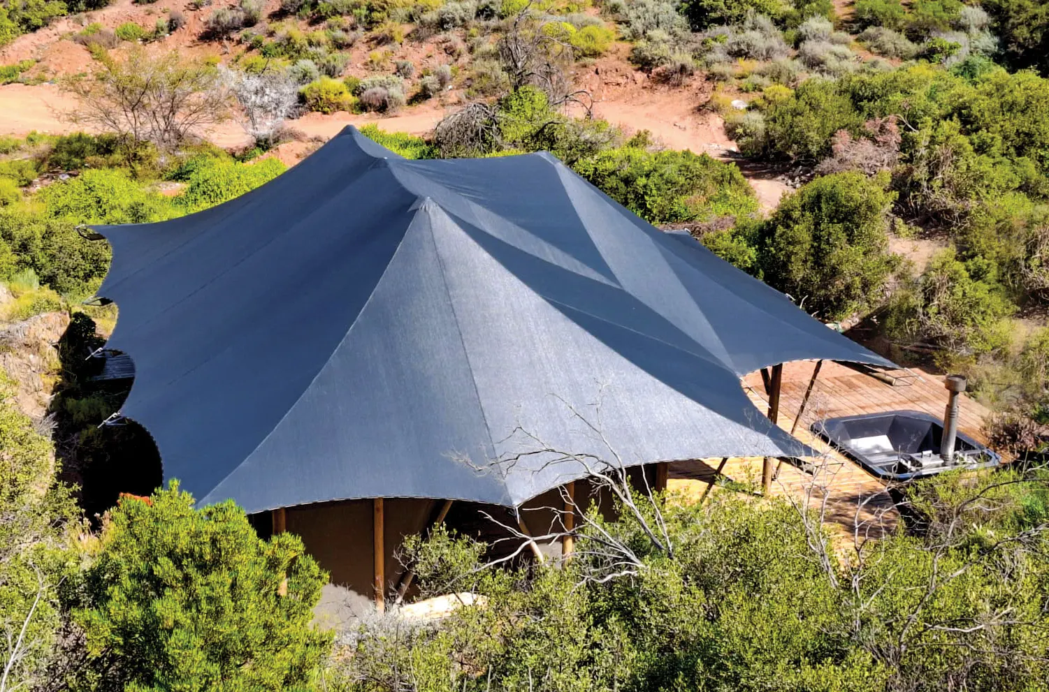 Robertson Buck Tents roof side