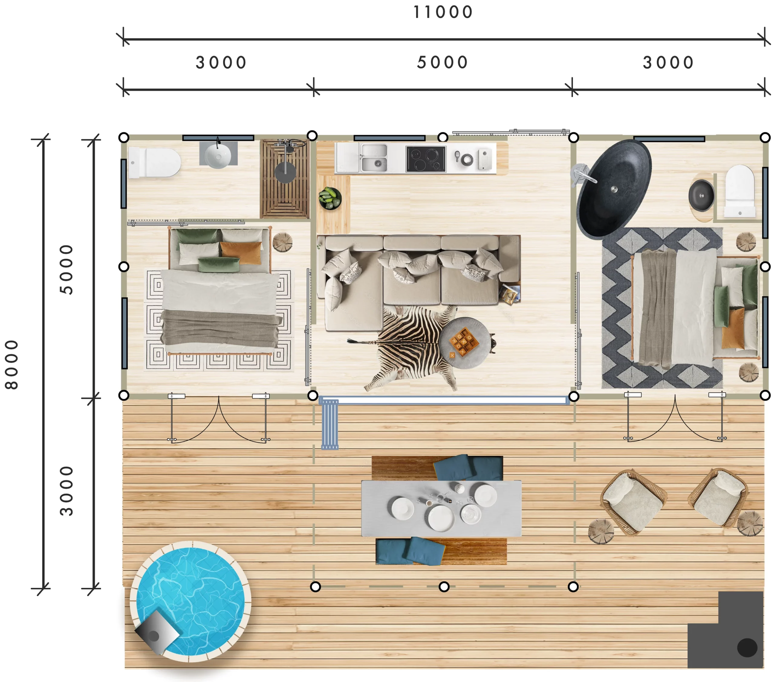 Brandwag Glamping Plan Buck Tents